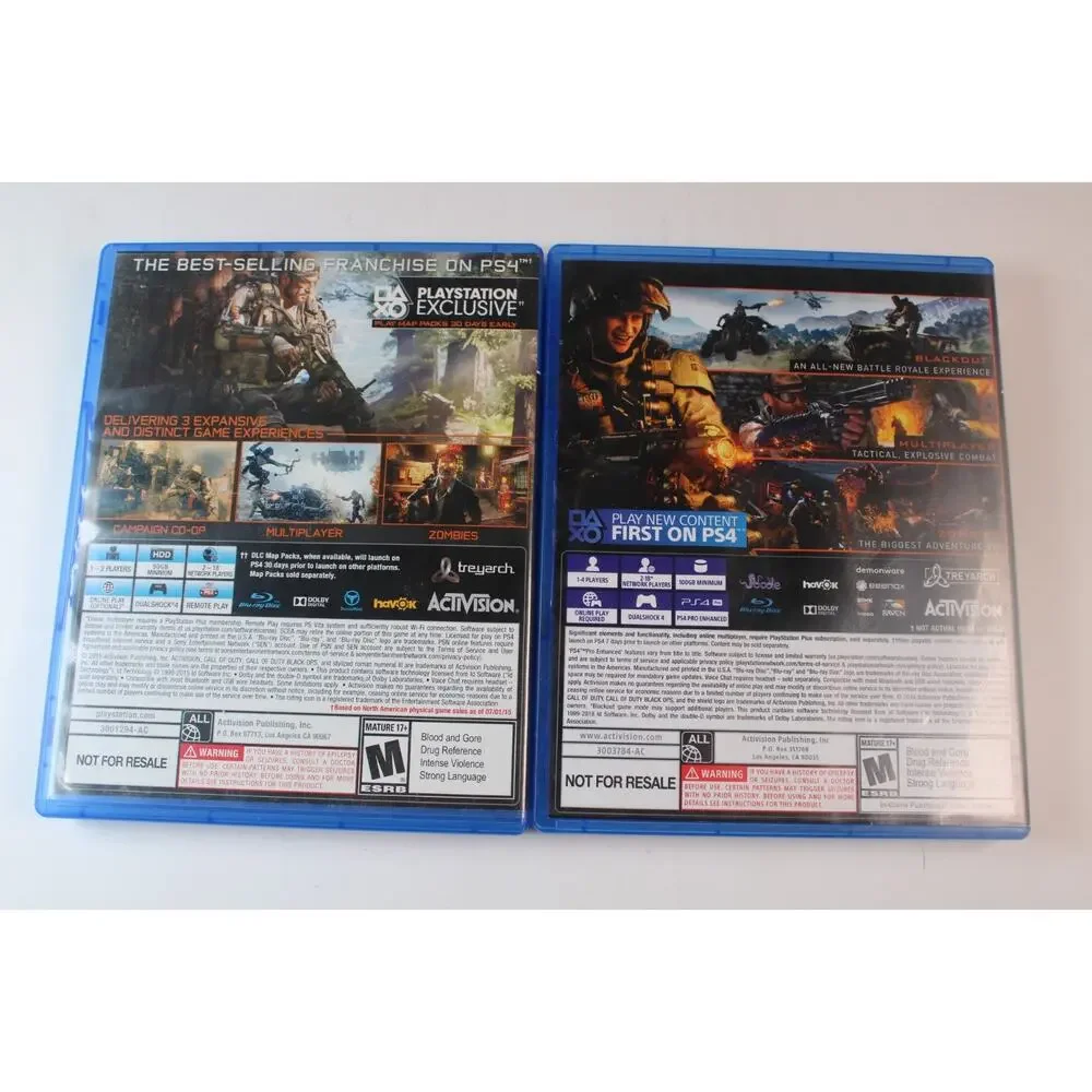 Call Of Duty Black Ops 3 & 4 Bundle/Lot (Sony PlayStation 4, PS4) Tested